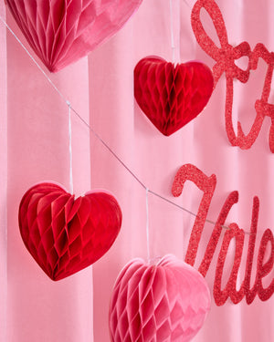 Happy Valentine's Day Banner - 3D glitter banner