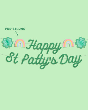 Happy St. Patty's Day Banner - 3D glitter banner