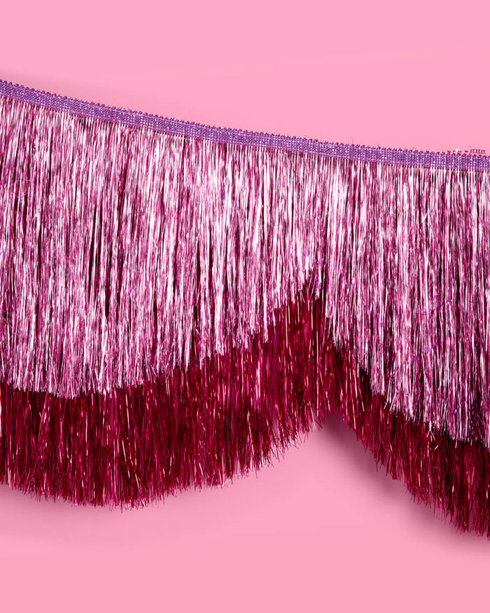 Tickled Pink Fringe - scalloped banner