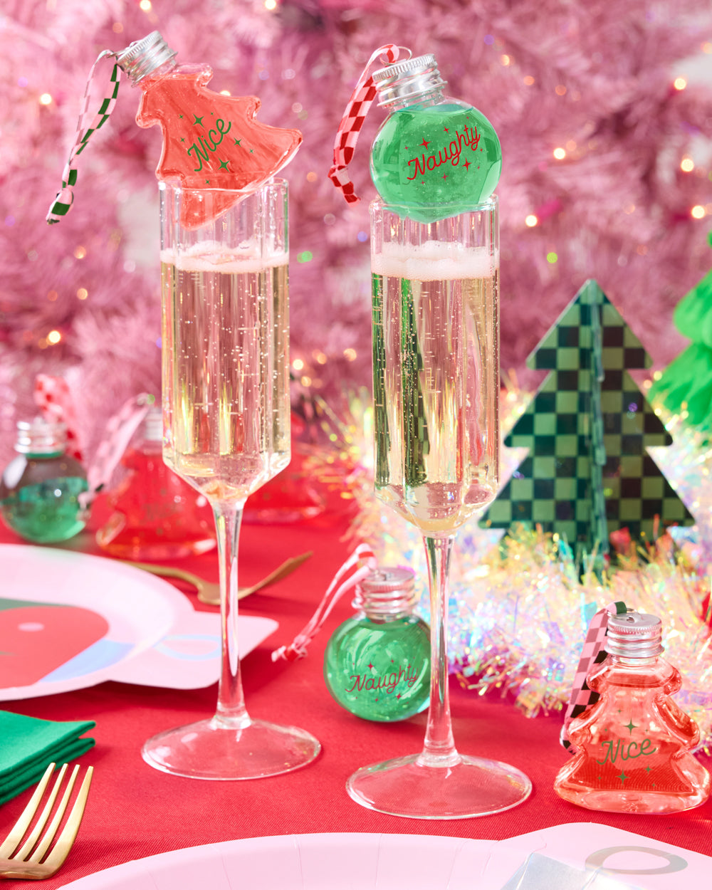 Christmas Spirit Ornaments - 10 shot glass ornaments