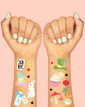 Whimsical Tea Time Tats - 52 temporary tattoos