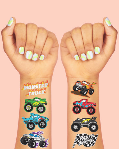 Amazon.com: CHARLENT Monster Truck Temporary Tattoos for Kids Party  Supplies - 10 Sheets Monster Truck Tattoos for Boys Birthday Party Favors  Goodie Bag Fillers : Toys & Games